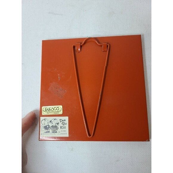 ENESCO Dear God Kids Decorative Tile When it Rains Are You Sad? Vintage 1982 - Picture 4 of 6